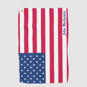 Amerikanische Flagge personalisiert Golfhandtuch