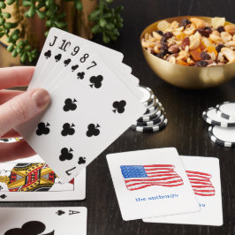 Amerikanische Flagge Personalisiert Spielkarten