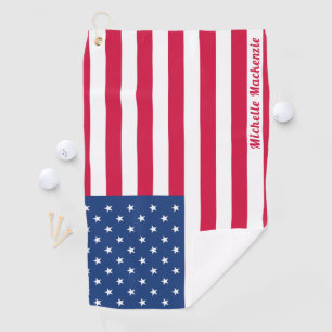 Amerikanische Flagge Personalisiertes Golfhandtuc Golfhandtuch