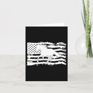 Amerikanische Flagge Pferd Lover Patriotic Horseba Karte