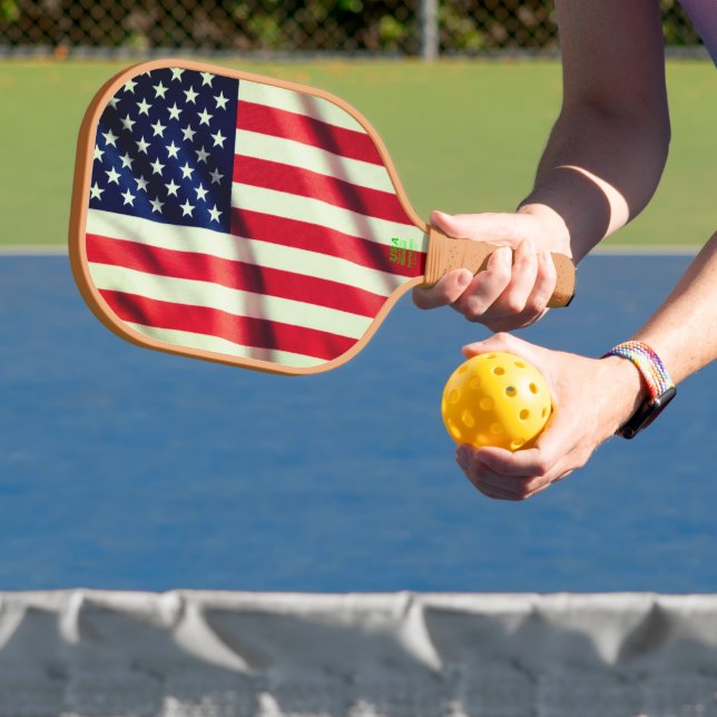 Amerikanische Flagge Pickleball Schläger (InSitu)