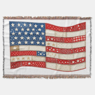 Amerikanische Flagge PNG | Patchwork-patriotisches Decke
