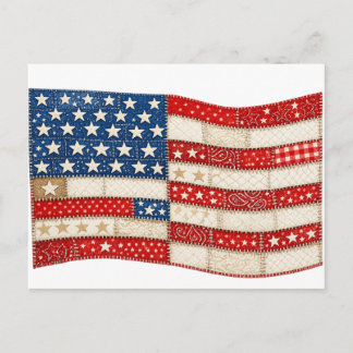 Amerikanische Flagge PNG | Patchwork-patriotisches Feiertagspostkarte