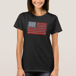 Amerikanische Flagge Polka-Punkt Patriotisches USA T-Shirt