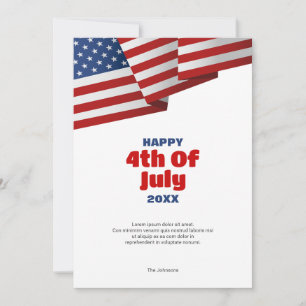 Amerikanische Flagge Pop Art Frohes 4. Juli Grüß Karte