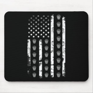 Amerikanische Flagge Popcorn Essen Usa Patriotismu Mousepad