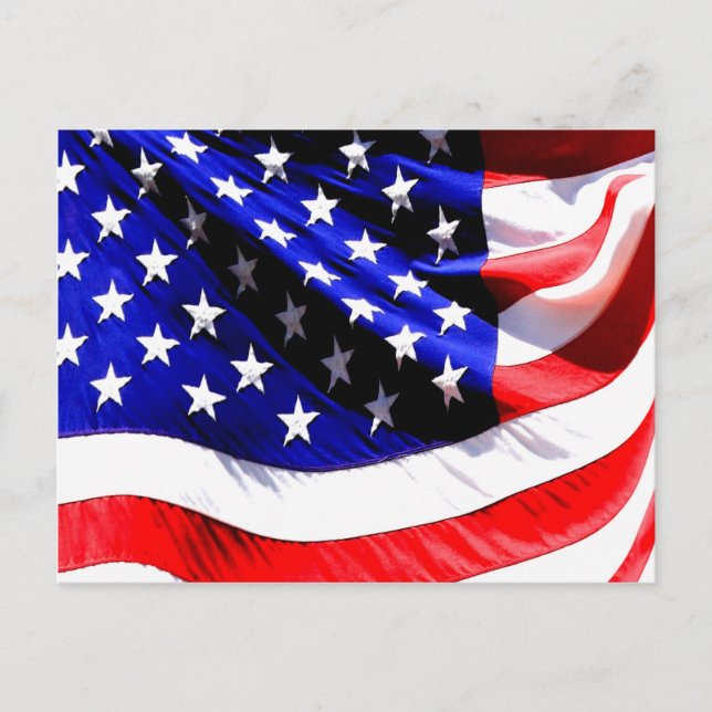 amerikanische Flagge Postkarte (Vorderseite)