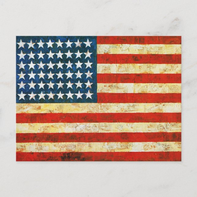 Amerikanische Flagge Postkarte (Vorderseite)
