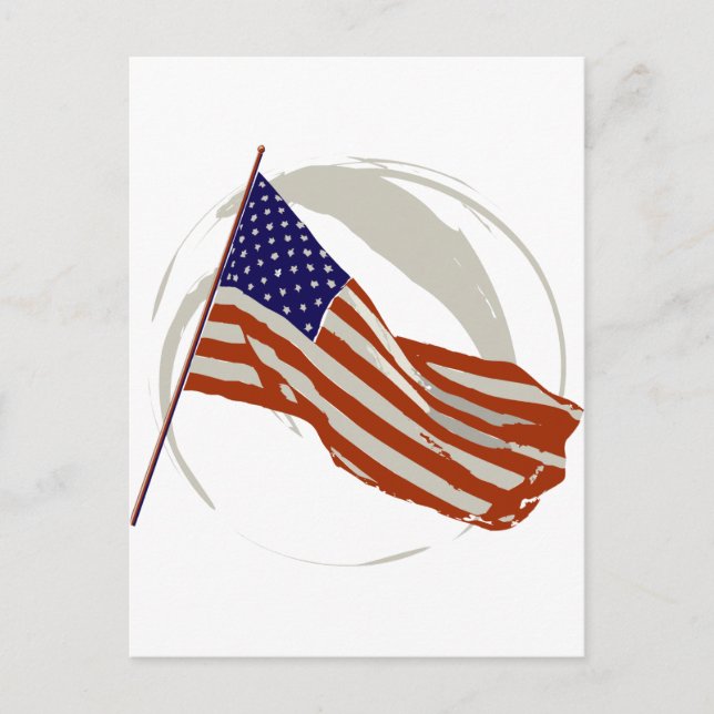 amerikanische Flagge Postkarte (Vorderseite)