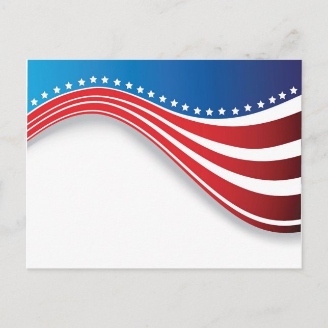 Amerikanische Flagge Postkarte (Vorderseite)
