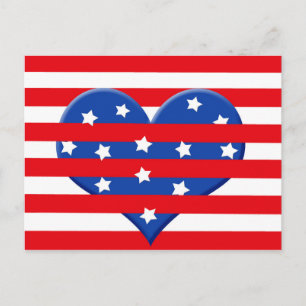 Amerikanische Flagge Postkarte