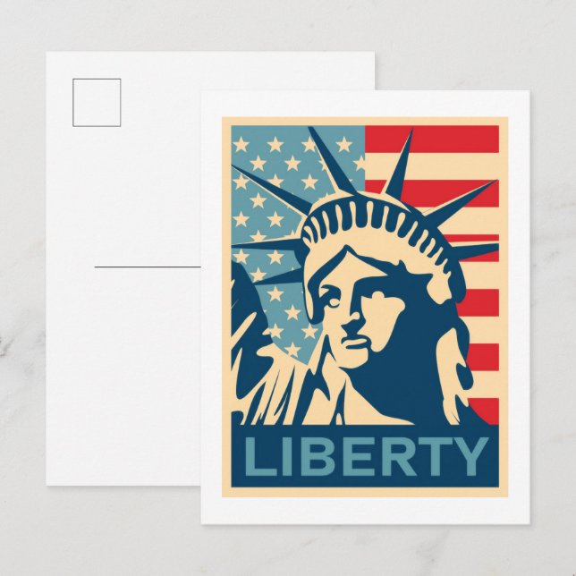 Amerikanische Flagge  Postkarte (Vorne/Hinten)