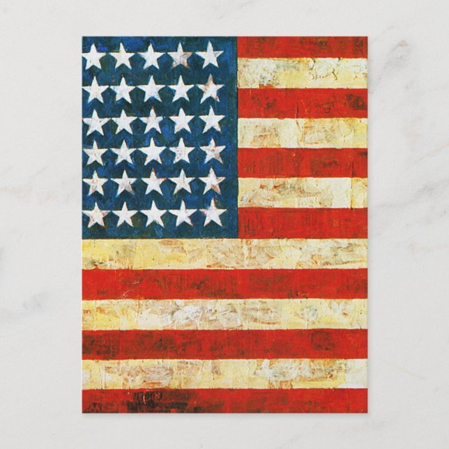Amerikanische Flagge Postkarte (Vorderseite)