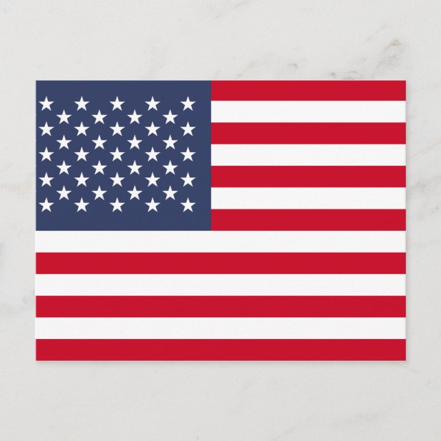 Amerikanische Flagge Postkarte (Vorderseite)