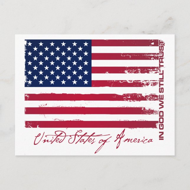 Amerikanische Flagge Postkarte (Vorderseite)