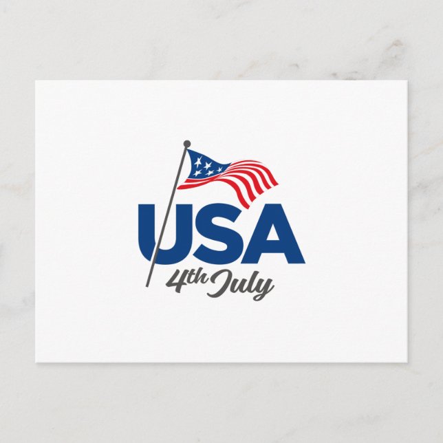 Amerikanische Flagge Postkarte (Vorderseite)
