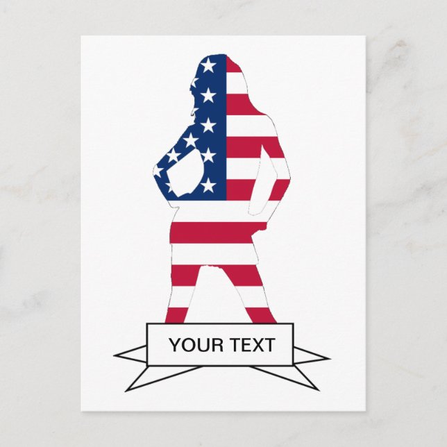 Amerikanische Flagge Postkarte (Vorderseite)