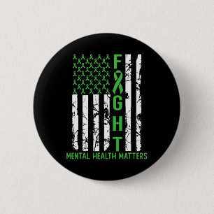 Amerikanische Flagge - Psychische Gesundheitsprobl Button