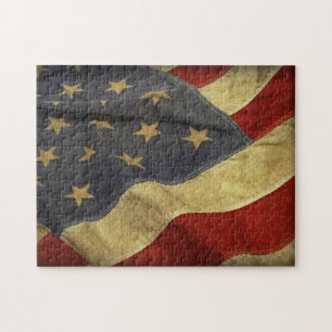 Amerikanische Flagge Puzzle