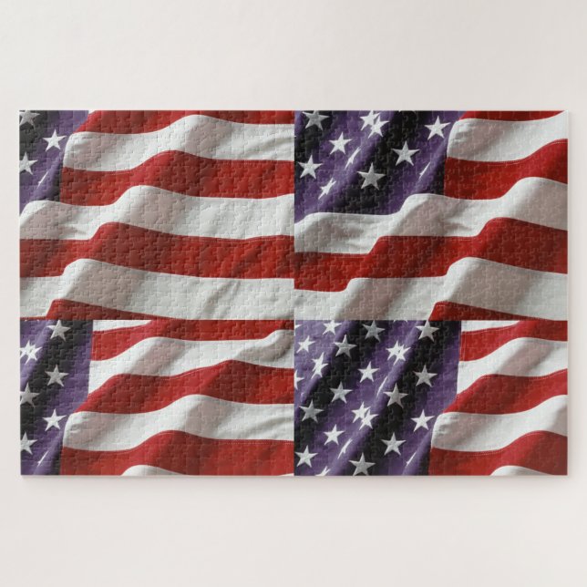 Amerikanische Flagge Puzzle (Horizontal)