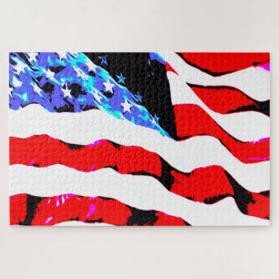 Amerikanische Flagge Puzzle