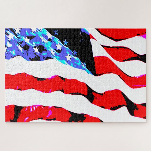 Amerikanische Flagge Puzzle (Horizontal)