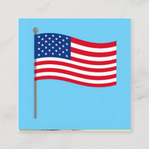 amerikanische Flagge Quadratische Visitenkarte