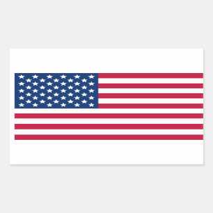 Amerikanische Flagge Rechteckiger Aufkleber