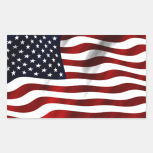 Amerikanische Flagge Rechteckiger Aufkleber