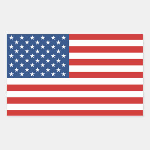 Amerikanische Flagge Rechteckiger Aufkleber