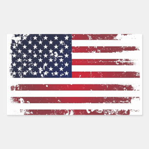 Amerikanische Flagge Rechteckiger Aufkleber