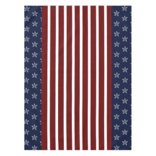 Amerikanische Flagge Red White Blue Starfish Tischdecke