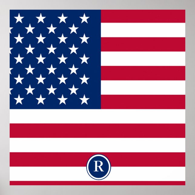 Amerikanische Flagge Red White und Blue Patriotic Poster (Vorne)