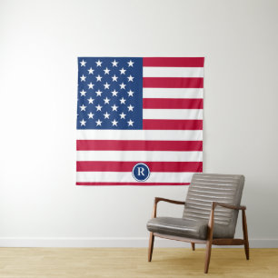 Amerikanische Flagge Red White und Blue Patriotic Wandteppich