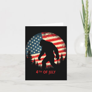 Amerikanische Flagge Retro Bigfoot Sasquatch Wande Karte