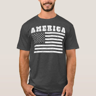 Amerikanische Flagge Retro Vintage abgenutzt T-Shirt