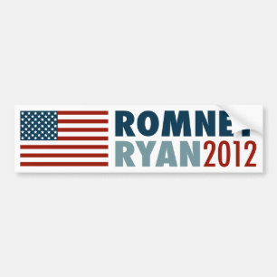 Amerikanische Flagge Romney-Ryan Autoaufkleber