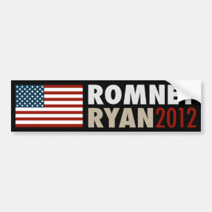 Amerikanische Flagge Romney-Ryan Autoaufkleber