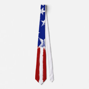 Amerikanische Flagge Rot Weiß Blau Krawatte Sterne