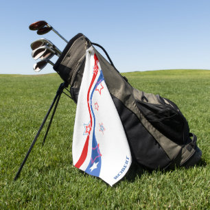 Amerikanische Flagge rot weiß und blau Golfhandtuch