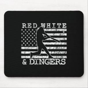 Amerikanische Flagge Rot Weiß Und Dingers Verkaufe Mousepad