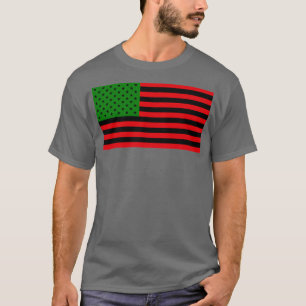 Amerikanische Flagge Rotes Schwarzes Grün T-Shirt