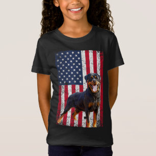 Amerikanische Flagge Rottweiler Hund Lover Funny 4 T-Shirt