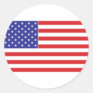 Amerikanische Flagge Runder Aufkleber