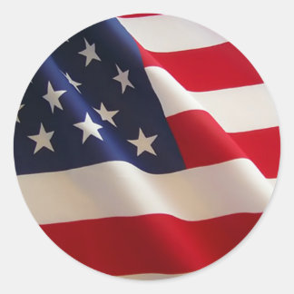 Amerikanische Flagge Runder Aufkleber