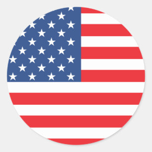 Amerikanische Flagge Runder Aufkleber