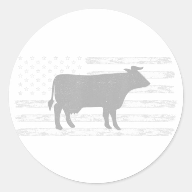Amerikanische Flagge Runder Aufkleber (Vorderseite)