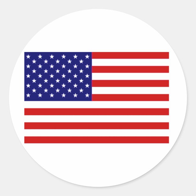 Amerikanische Flagge Runder Aufkleber (Vorderseite)
