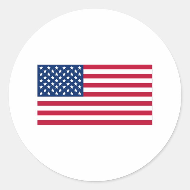 Amerikanische Flagge Runder Aufkleber (Vorderseite)