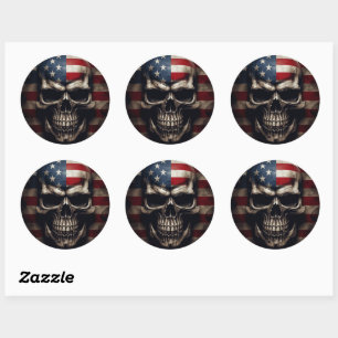 Amerikanische Flagge Runder Aufkleber